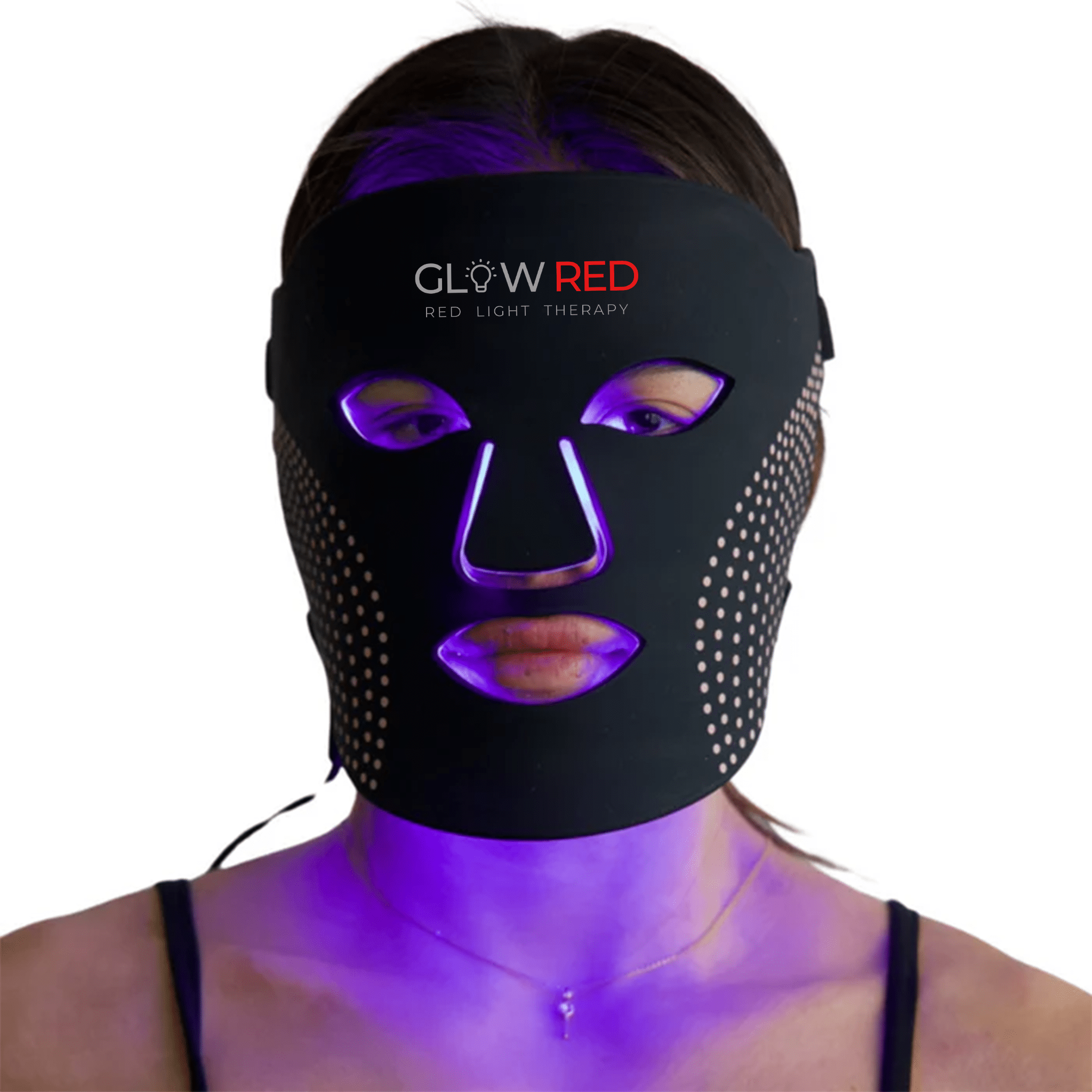 GlowRed Advanced LED Facial Mask – wireless LED light therapy device for skin rejuvenation, anti-aging, and acne treatment.