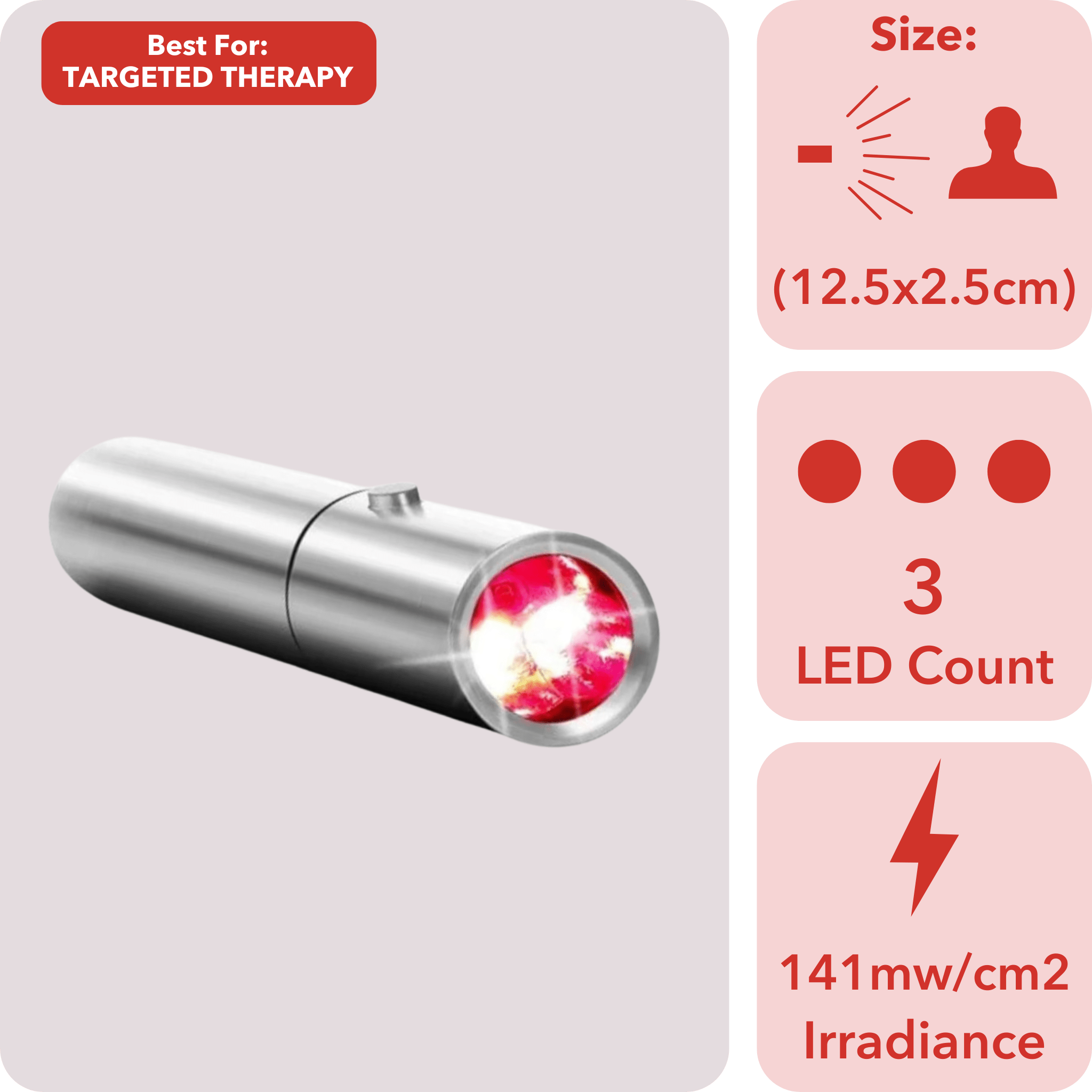 Glow-Red™ Red Light Therapy Torch for skin rejuvenation, muscle recovery, and pain relief.