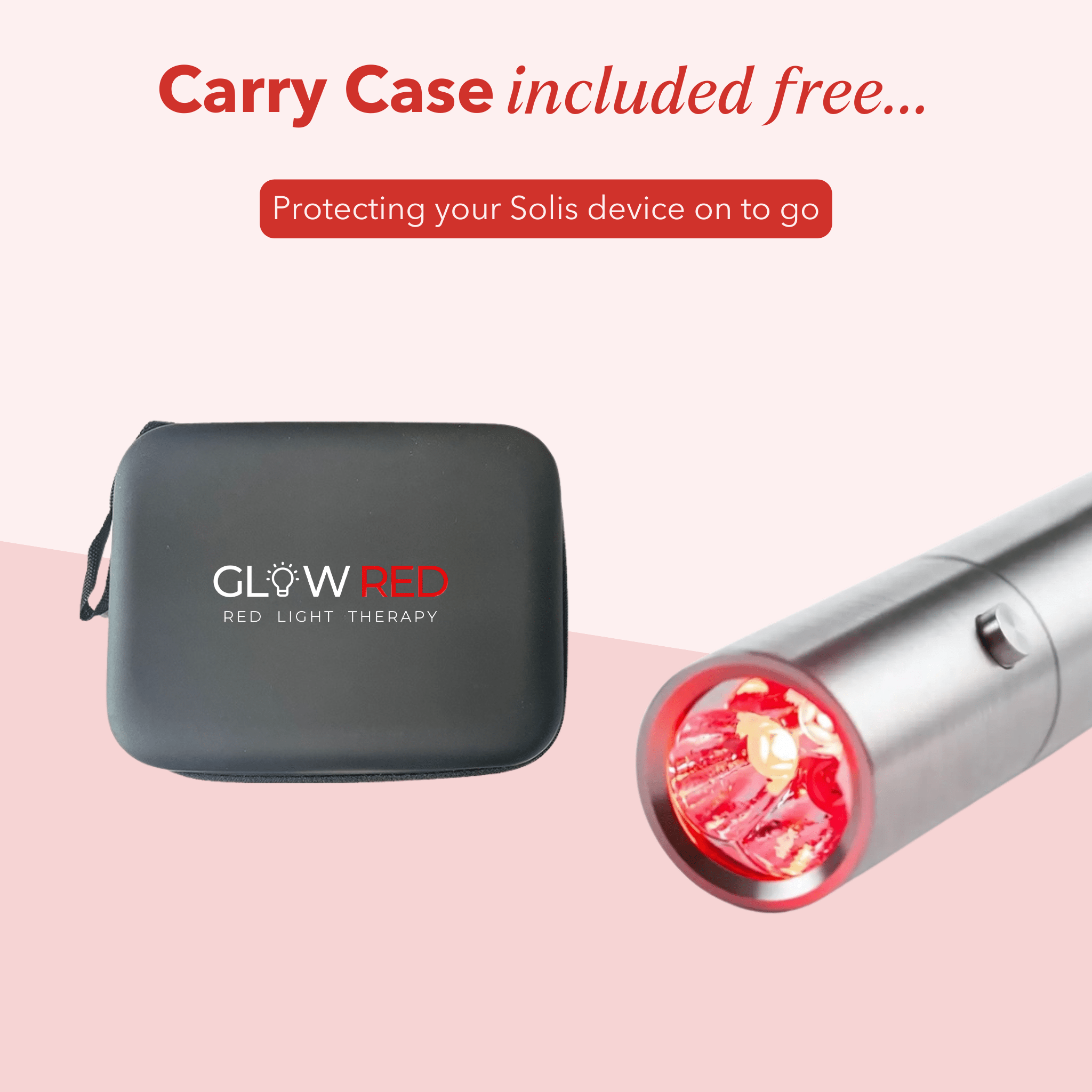 Glow-Red™ Red Light Therapy Torch for skin rejuvenation, muscle recovery, and pain relief.